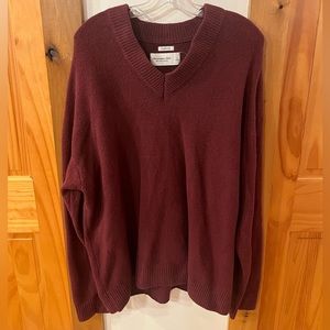 Abercrombie and Fitch Oversized Sweater Red | Men Size Large